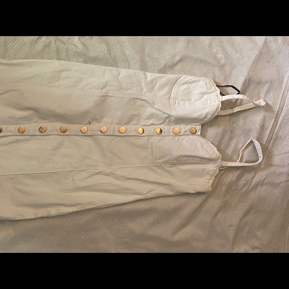 white jean dress